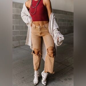 Vervet Women's Super High Rise 90's Vintage-like Cropped Flare Jean size 27